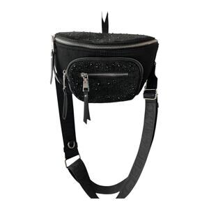 Steve Madden Black Embellished Crossbody Bag Adjustable